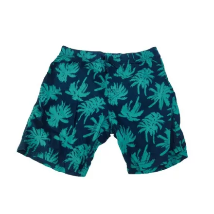134-140-es kék-zöld leveles vászon short - H&M