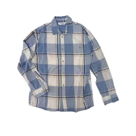 164-es kék kockás hosszú ujjú ing - H&M