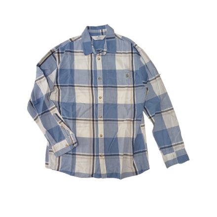 164-es kék kockás hosszú ujjú ing - H&M