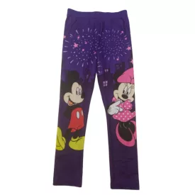 128-as lila mesefigurás leggings - Minnie Egér - ÚJ