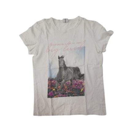 158-164-es fehér lovas póló - H&M