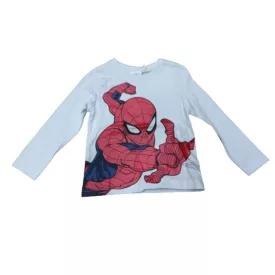 98-as fehér pamutfelső - Pókember, Spiderman - ÚJ