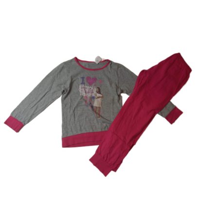134-140-es szürke-pink pizsama - Violetta