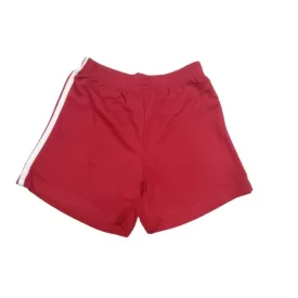   128-134-es piros, oldalt csíkos pamutshort, tornashort - ÚJ