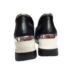 Női 35-ös fekete magasított sarkú belebújós félcipő - Clara Barson