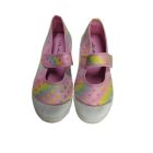 32-es rózsaszín szivecskés csillogó vászoncipő, tépőzáras váltócpiő, benti cipő - Nelli Blu