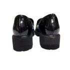 Női 36-os fekete lakk belebújós félcipő