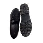 Női 36-os fekete lakk belebújós félcipő