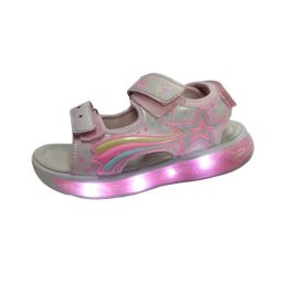   33-as rózsaszín gördülő talpú, villogós szandál - Wink