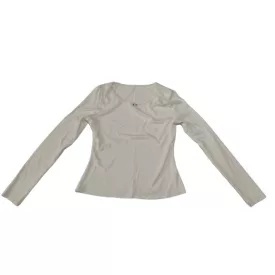 164-es fehér bordás pamutfelső kis virággal