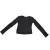 134-140-es fekete áttört mintás csipkés pamutfelső, top - H&M