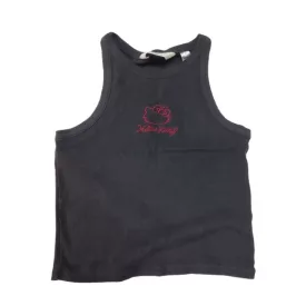   158-164-es fekete ujjatlan bordás top, póló - Hello Kitty- H&M (kicsit fakóbb)