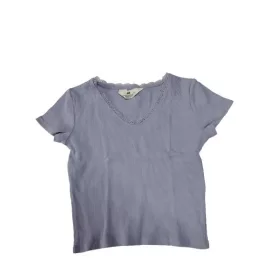 146-152-es liláskék bordás top, póló - H&M