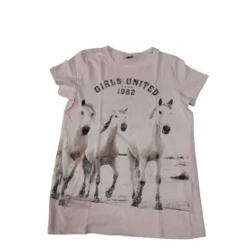   158-164-es rózsaszín csillogó lovas póló - Page one Young 