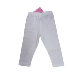 98-104-es fehér capri leggings - Sunsea - ÚJ