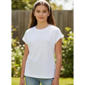 134-140-es fehér bordás póló lánynak - H&M