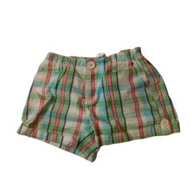 152-es zöld-kék kockás lány rövidnadrág - GAP