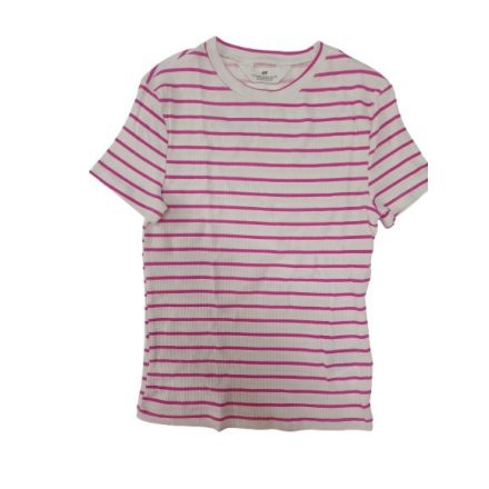 158-as fehér-pink csíkos póló - H&M