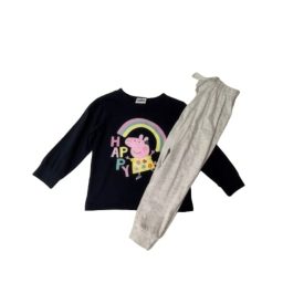   92-es kék-szürke lány pizsama - Peppa Pig - Peppa malac - ÚJ