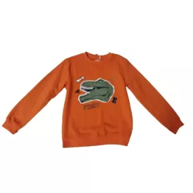 140-es narancssárga dínós pulóver - Sinsay - ÚJ
