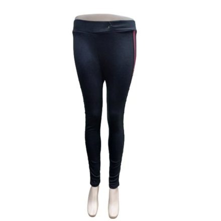 Női XL-es fekete oldalt gyöngyös leggings - ÚJ