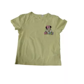 122-128-as sárga fodros vállú póló - Minnie Egér - H&M