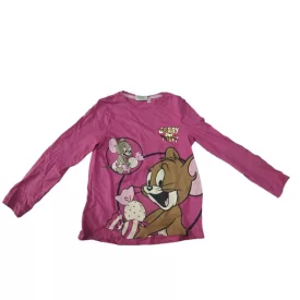 128-as pink pamutfelső - Tom & Jerry (kicsit fakóbb)