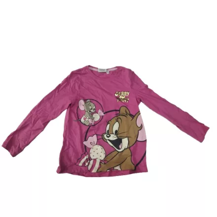 128-as pink pamutfelső - Tom & Jerry (kicsit fakóbb)