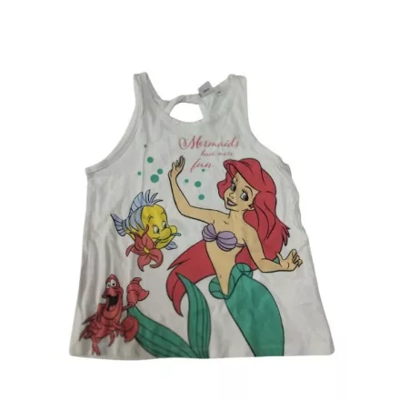 128-as fehér ujjatlan póló - Ariel - Disney 