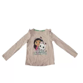   134-es rózsaszín fodros vállú pamutfelső - Gabi babaháza - Gabby's Dollhouse