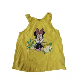   134-es sárga ujjatlan fodros vállú póló - Minnie Egér - C&A