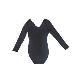 Női M-es fekete hosszú ujjú pamut tornadressz, tornaruha