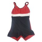 Női L-XL-es piros-fekete pamut tornadressz, tornaruha - Wöhrl