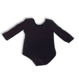 92-98-as fekete hosszúujjú pamut tornadressz