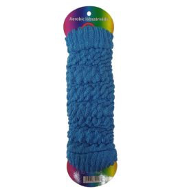   Női vagy nagylány középkék kötött lábszárvédő - ÚJ