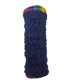   Női vagy nagylány denimkék, farmerkék kötött lábszárvédő - ÚJ