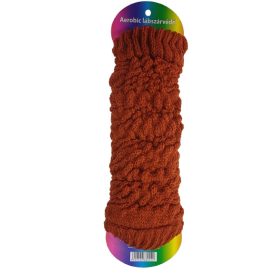   Női vagy nagylány rozsdabarna kötött lábszárvédő - ÚJ