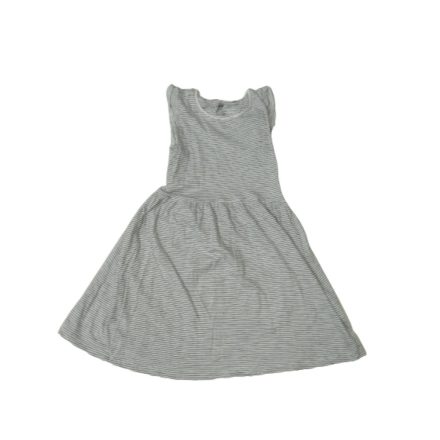 140-es fehér alapon fekete csíkos ruha - H&M