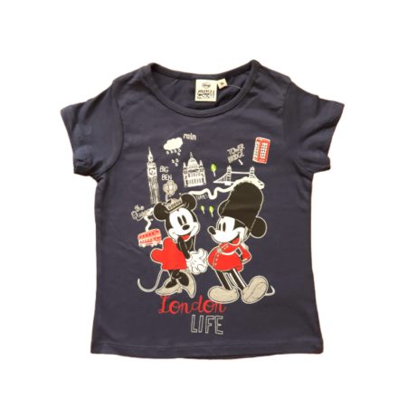 116-os kék csillogó lány póló - Minnie és Mickey egér - Disney - ÚJ