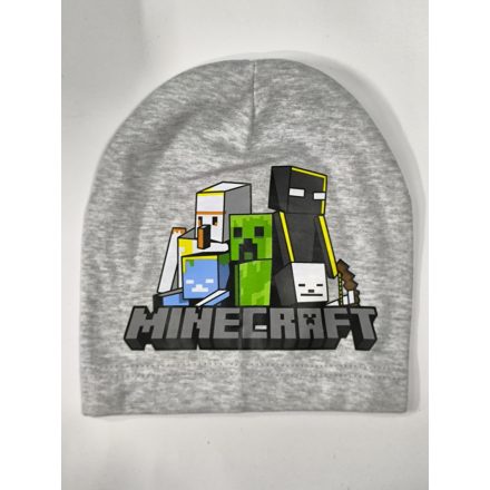 50-52 cm-es fejre szürke pamutsapka - Minecraft - ÚJ