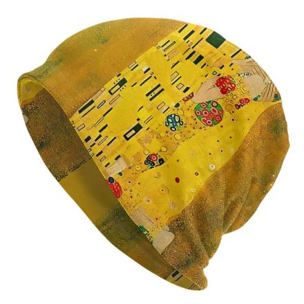 Festményes kifordítható beanie sapka - Gustav Klimt: A csók - ÚJ