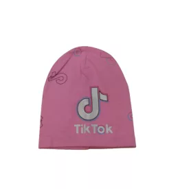 48-54 cm-es fejre rózsaszín pamutsapka - TikTok - ÚJ