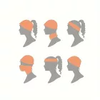 Női kék márványmintás bohém mintás multifunkciós beanie sapka vagy sál - ÚJ 