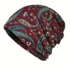 Női bordó paisley mintás multifunkciós beanie sapka vagy sál - ÚJ 
