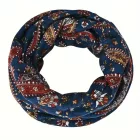 Női kék paisley mintás multifunkciós beanie sapka vagy sál - ÚJ 