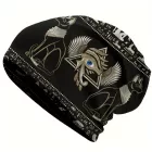 Unisex egyiptomi mintás, bohém mintás beanie sapka, vagy sál - ÚJ 