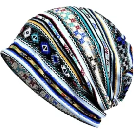   Női kék mintás multifunkciós beanie sapka vagy sál - ÚJ 