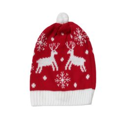   Női vagy nagylány rénszarvasos karácsonyi kötött sapka - ÚJ