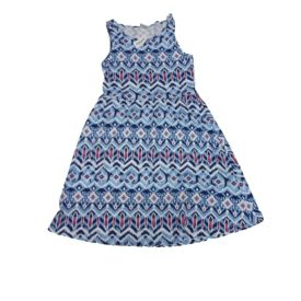 128-as kék mintás nyári pamutruha - Y.F.K - ÚJ