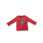 110-es piros koponyás átfordítható flitteres pamutfelső - Kiki & Koko - ÚJ